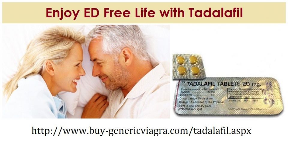 Tadalafil is the most popular oral medication among men who are having ED disorder. It is FDA approved, safe medication and shows effective results on use. Its cost-effectiveness makes it more popular. Free Shipment is also available for this medication. Buy Tadalafil online at http://www.buy-genericviagra.com/tadalafil.aspx .